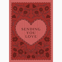 Load image into Gallery viewer, Sending You Love Stamp Style Greeting Card