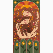 Load image into Gallery viewer, Vintage-style motherhood giclée art print featuring three generations of women—celebrating connection, family, and feminine strength.