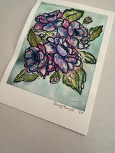 Load image into Gallery viewer, "The Peonies" Spring Flower Mini Original Mixed Media Painting