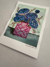 Load image into Gallery viewer, "Dahlia Days" Spring Flower Mini Original Mixed Media Painting