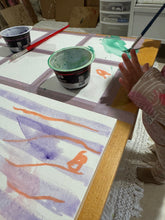 Load image into Gallery viewer, Mother Daughter Ensemble Series Original Mixed Media Painting 7