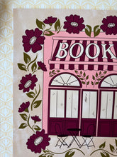 Load image into Gallery viewer, Vintage bookstore art print with floral details—perfect for cozy reading nooks, book club gifts, and nostalgic bibliophile decor.