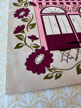 Load image into Gallery viewer, Vintage bookstore art print with floral details—perfect for cozy reading nooks, book club gifts, and nostalgic bibliophile decor.