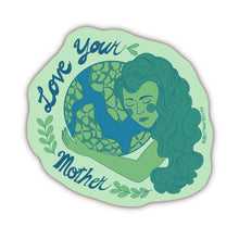 Load image into Gallery viewer, Eco-conscious vinyl matte sticker blending Earth Day themes with motherhood—a tribute to nurturing and the planet in a nostalgic style.