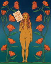 Load image into Gallery viewer, Empowering feminist art print with bold ‘My Body My Choice’ message—ideal for reproductive rights advocacy and modern activism decor.