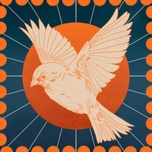 Load image into Gallery viewer, Hope Collection: Flying Bird with Wings Stamp Style Art Print