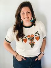 Load image into Gallery viewer, NEW 2025 Uterus Anatomy Screen Printed Ivory with Maroon Ringer Tee