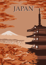 Load image into Gallery viewer, Vintage Inspired Travel Poster Japan Art Print