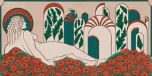 Load image into Gallery viewer, Feminine portrait print featuring a poppy-adorned woman in Art Deco styling—symbolizing resilience, beauty, and vintage flair.