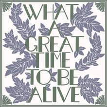 Load image into Gallery viewer, Positive Quote with Vintage Art Nouveau Leaves Art Print