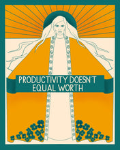 Load image into Gallery viewer, Art Nouveau Productivity Teal Ombré Art Print Poster