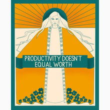 Load image into Gallery viewer, Art Nouveau Productivity Teal Ombré Art Print Poster