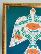 Load image into Gallery viewer, Hope Collection: Upward Flying Bird w/ Orange Poppies + Lilies Art Print