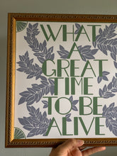 Load image into Gallery viewer, Positive Quote with Vintage Art Nouveau Leaves Art Print