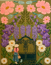 Load image into Gallery viewer, Secret Garden Motherhood Joy Of Gardening Original Mixed Media Painting