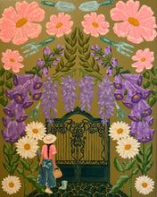 Load image into Gallery viewer, Secret Garden Motherhood Joy Of Gardening Original Mixed Media Painting