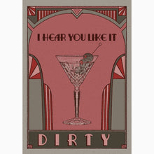 Load image into Gallery viewer, Dirty Martini Art Deco Style Greeting Card