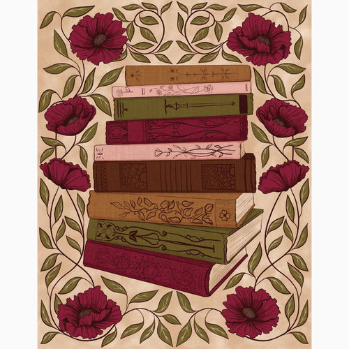 Between Pages & Petals Collection: TBR List Art Print