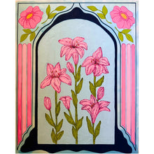 Load image into Gallery viewer, Spring Pink Lily Garden Lovers Original Mixed Media Painting