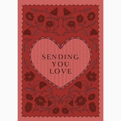 Sending You Love Stamp Style Greeting Card