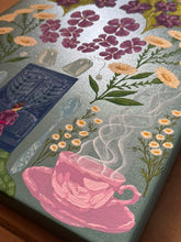 Load image into Gallery viewer, Secret Garden Motherhood Joy Of Tea Original Mixed Media Painting