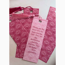 Load image into Gallery viewer, Pink Art Nouveau Pattern Design Bookmark with Tassel