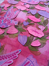 Load image into Gallery viewer, Spring Folk Inspired Birds with Pink Flowers Original Mixed Media Painting