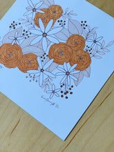 Load image into Gallery viewer, Original Floral Ink Illustration: Surrounded