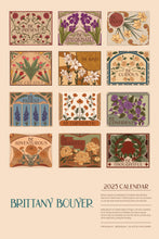 Load image into Gallery viewer, &quot;Be A Good Human&quot; Art Nouveau Style Floral 2025 Wall Calendar