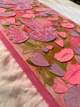 Load image into Gallery viewer, Spring Folk Inspired Birds with Pink Flowers Original Mixed Media Painting
