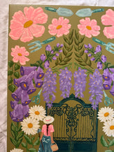Load image into Gallery viewer, Secret Garden Motherhood Joy Of Gardening Original Mixed Media Painting