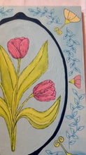 Load image into Gallery viewer, Spring Pink Tulip Garden Lovers Original Mixed Media Painting