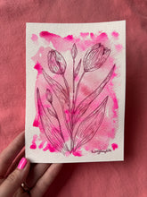 Load image into Gallery viewer, Mini Originals Solo Expo Flower Original Mixed Media Paintings