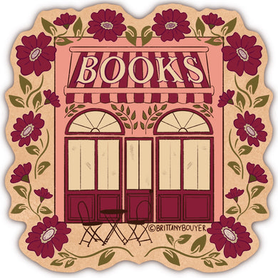 Local Bookshop Nostalgic Vintage Style Vinyl Matte Sticker