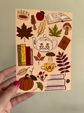 Load image into Gallery viewer, Fall Vibe Cozy Book Lover Reading Accessories Mini Giclée Art Print