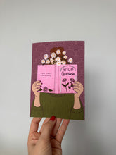Load image into Gallery viewer, Woman Reading Garden Book Mini Giclée Art Print
