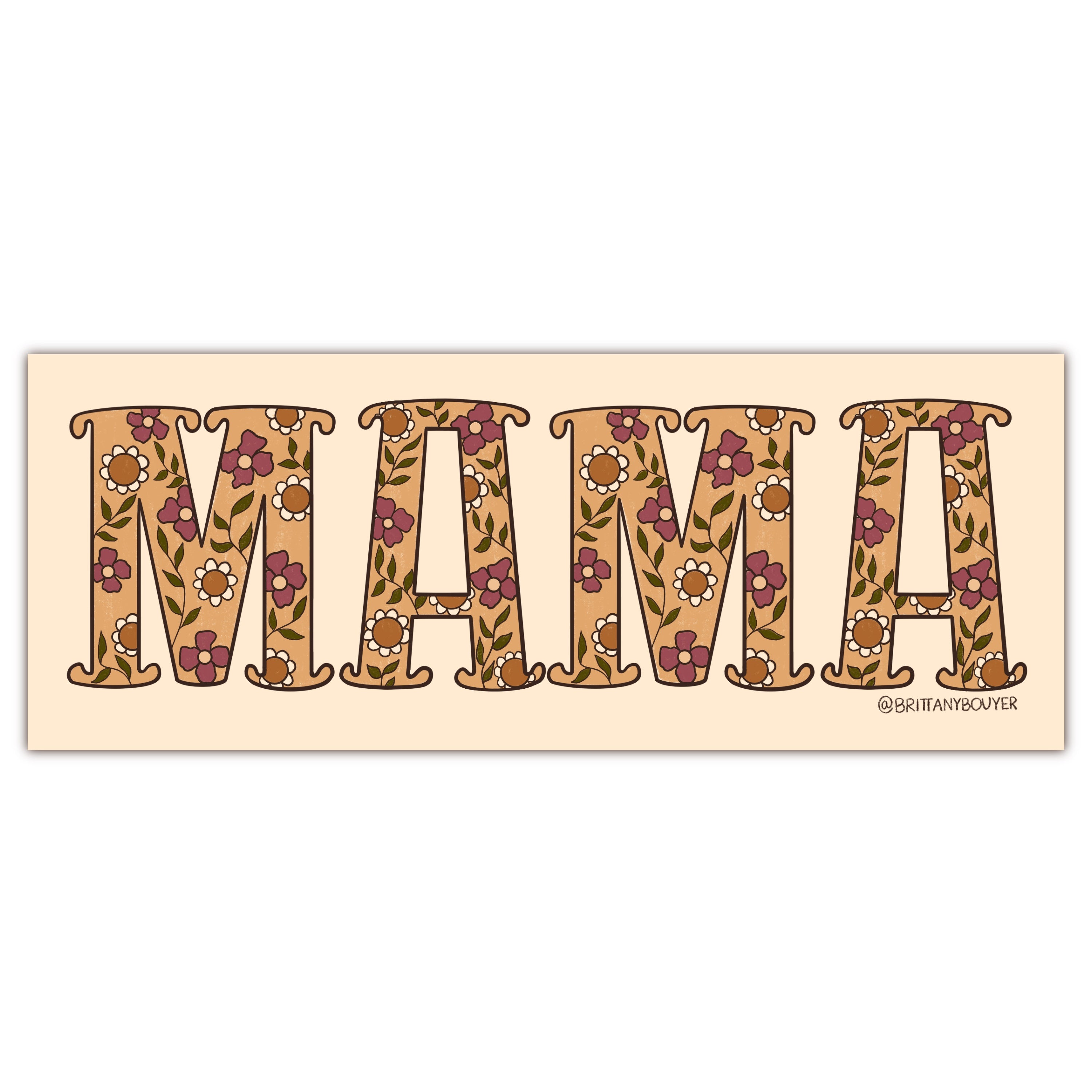 Flower Mama Motherhood Pride Vinyl Matte Sticker