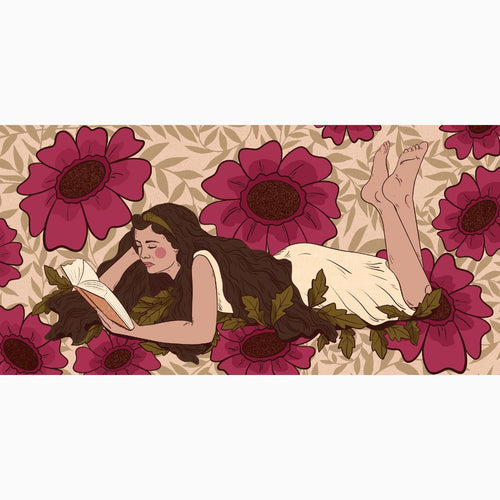 Between Pages & Petals Collection: A Garden Reader Art Print