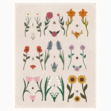 Load image into Gallery viewer, Floral torso chart blending wildflowers and feminine anatomy—vintage-inspired giclée print celebrating body diversity and nature’s beauty