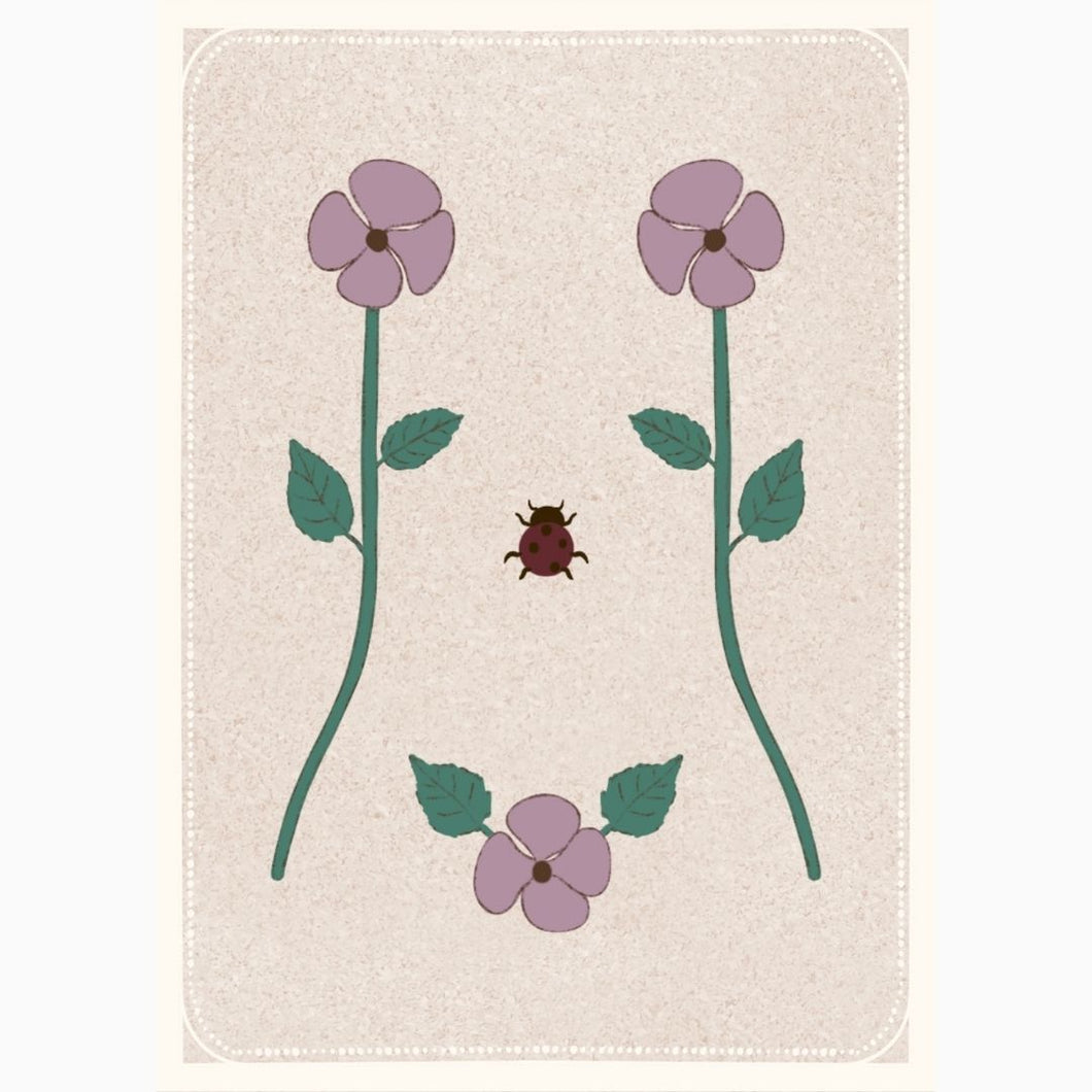 Hydrangea-adorned torso illustration celebrating softness and strength—vintage floral body positivity art for curated spaces.