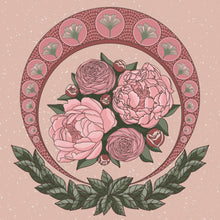 Load image into Gallery viewer, Special Release: Art Nouveau Pink Peonies w/ Halo Art Print