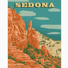 Load image into Gallery viewer, Vintage Inspired Travel Poster Sedona Art Print