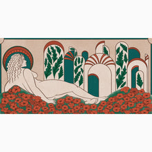 Load image into Gallery viewer, Bodies are Beautiful Collection: Art Deco Woman with Poppies Giclée Art Print