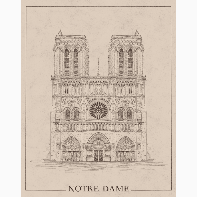 A Walk Through Paris Collection: Notre Dame Art Print
