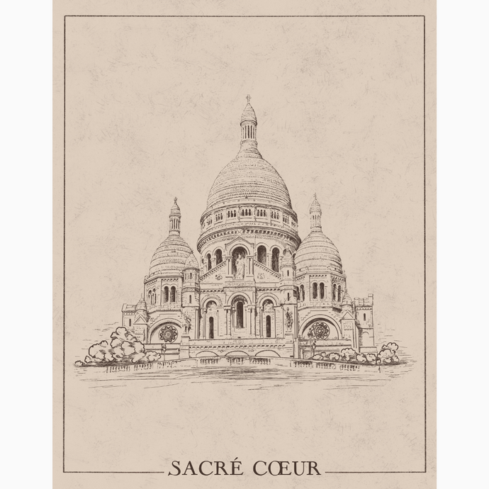 A Walk Through Paris Collection: Sacre Coeur Art Print